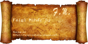 Feigl Mihály névjegykártya